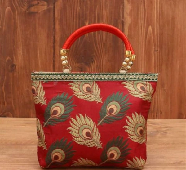 AMAZING BAGS EMBROIDERED  SATIN HAND-HELD BAG - MULTI COLOR